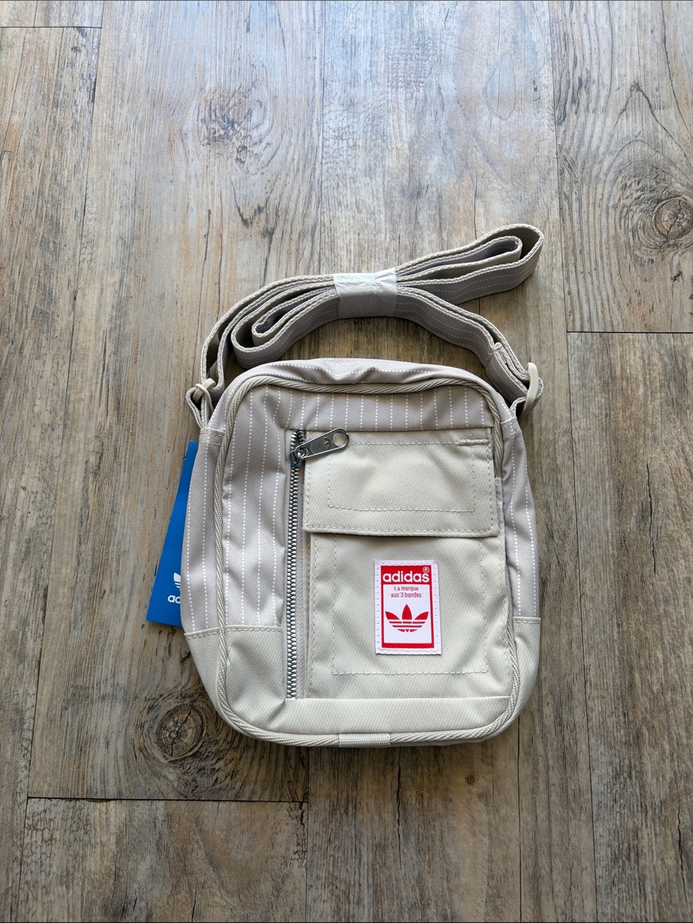 adidas Originals Beige Mini Messenger Crossbody Bag
